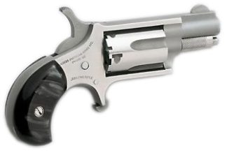 NORTH AMERICAN ARMS MINI 22LR REV 1-1/8 SS BLK PRL