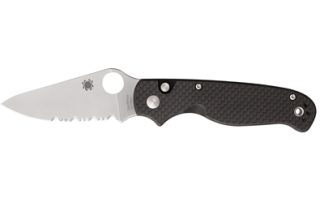 SPYDERCO BUTTONUP CF PS 3.27" BK/SLV