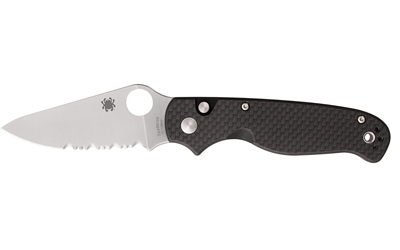 SPYDERCO BUTTONUP CF PS 3.27" BK/SLV
