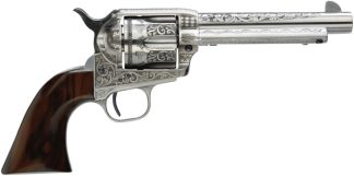 TF UBERTI 1873 CATTLEMAN 45LC 5.5 PHOTO ENGR WHT