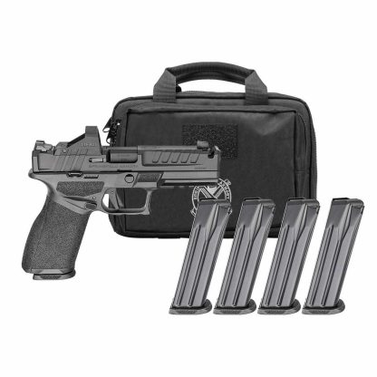 Springfield Gear Pac Echelon 4.5F Comp Handgun 9mm Luger 15rd(4) Magazines 4.5" Barrel U-Notch Sights Green Dot & Bag