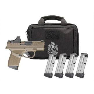 Springfield GEAR PAC Hellcat Micro-Compact OSP Handgun 9mm Luger 11(1)&13(3)rd Magazines 3" Barrel Desert FDE Viridian RFX11 Bag