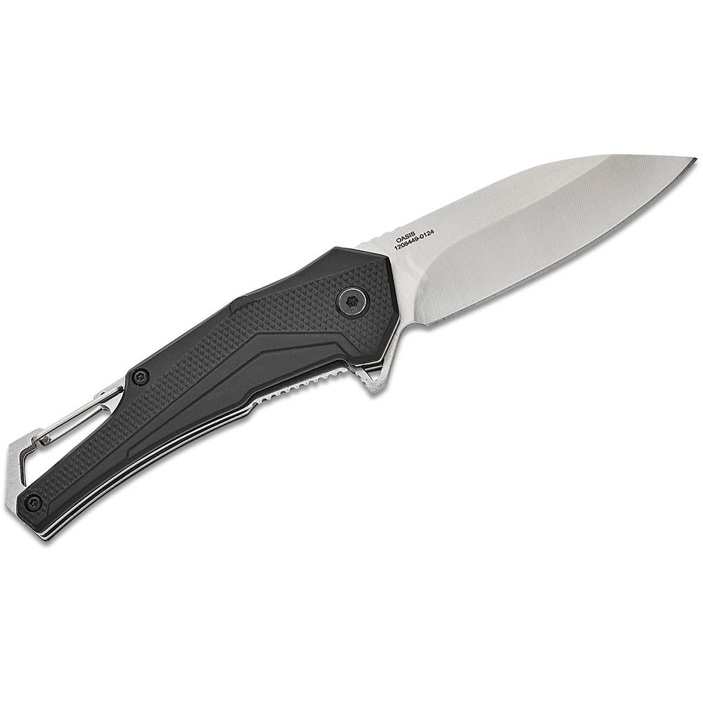 Smith & Wesson Oasis Carabiner Folding Knife 3" Drop Point Blade Black
