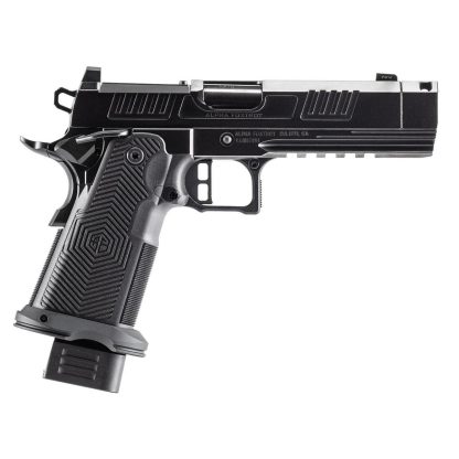 Alpha Foxtrot AF1911-ROMULUS Handgun 9mm Luger 20rd Magazines(5) 4.25'' Threaded Comp Barrel Black polished DLC