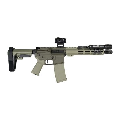 Shark Coast Knoll Grass Pistol Bundle .300 Blk 30rd Magazine 10'' Threaded Barrel Vortex Red Dot Streamlight Light