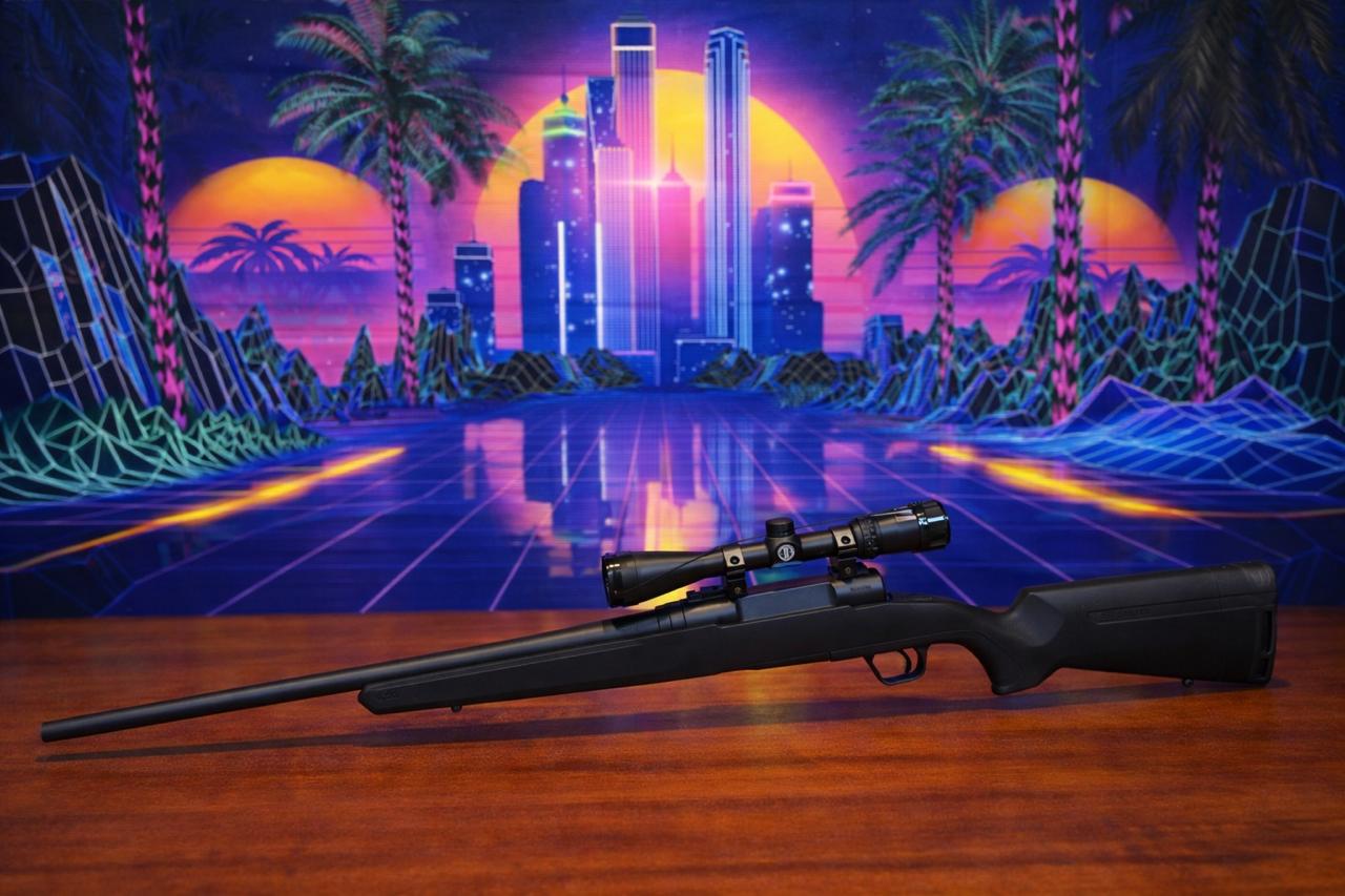 Savage Axis II XP .308 Winchester & Bushnell Banner 3-9x40mm Scope, 4+1 Capacity, 22" Barrel, Matte Black Stock