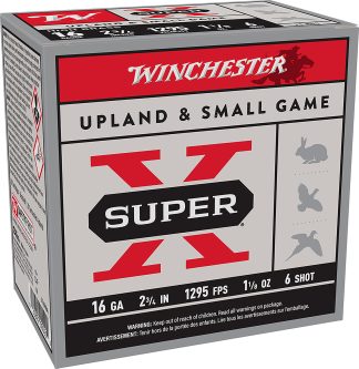 Winchester Ammo X16H6 Super X Heavy Game Load 16Gauge 2.75" 1 1/8oz 6Shot 25 Per Box/10 Case