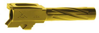 Rival Arms RARA20G301E Precision V1 Match Grade 9mm Luger 3.41" Fluted Gold PVD Stainless Steel, Fits Glock 43/43X
