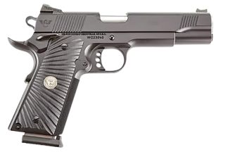 Wilson Combat CQBFS9A CQB  Full Size Frame 9mm Luger 10+1 5" Match Grade Barrel, Black Serrated Carbon Steel Slide, Black Armor-Tuff Carbon Steel Frame w/Beavertail, Black G10 Starburst Grip