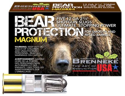 Brenneke SL122BPM Bear Protection 12Gauge 2.75" 1 3/8oz Slug Shot 5 Per Box/50 Case
