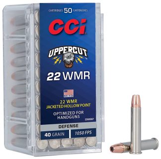 CCI 22WMRUP Uppercut  22WMR 40gr Jacketed Hollow Point 50 Per Box/40 Case