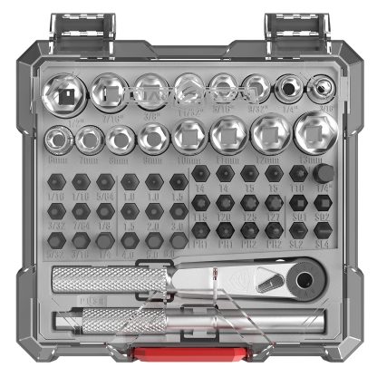 Real Avid AVX3SGBS52 X3 Driver Socket/Gunsmithing Bit Set Black/Gray 52 Pieces