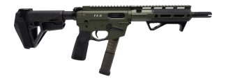 Freedom Ordance FX9P8E-ODG FX9P Elite 9mm Luger 8" Black Nitride Threaded Barrel, OD Green Anodized Aluminum Receiver w/Picatinny Rail, M-LOK Handguard, Black Polymer SB Tactical SBA5 Brace, Black Pol