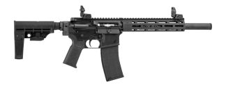 Tippmann Arms A101374 M4-22 Elite Bug Out 22 LR 25+1 12" Black Parkerized Integrally Suppressed Barrel, Matte Black Aluminum Receiver w/Picatinny Rail, M-LOK Handguard, Black Adjustable Folding Stock,
