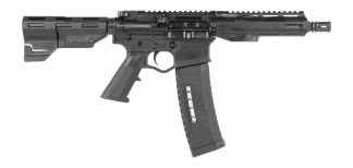 ATI ATIGAX5567ML60TBNS Alpha Maxx 5.56 NATO 60+1 7.50" Black Threaded Barrel, Black Receiver w/Picatinny Rail, Black Polymer Blade, Black A2 Grip