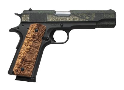Tisas Arms Customs 10100518AA6 1911 A1 Service Aztec Sports South Exclusive 45 ACP 7+1 5" Carbon Steel Serrated Slide & Frame w/Beavertail