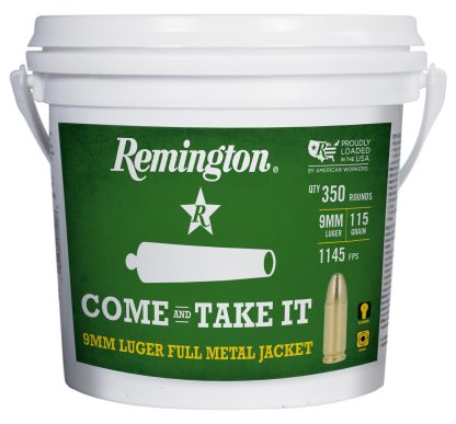 REM R23743      9MM 115G  FMJ 350RD BUCKET   350/4