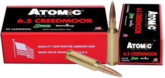 Atomic Ammunition 00404 Rifle Match 6.5Creedmoor 142gr Hollow Point Match 20 Per Box/10 Case