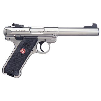 RUG MARK IV TARGET 22LR 5.5 SS BLK GRIPS 10RD
