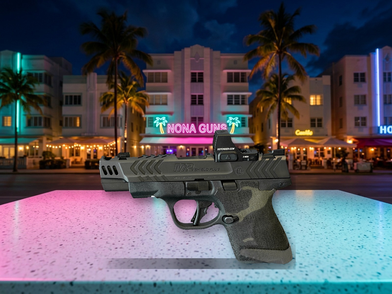 Smith & Wesson M&P Shield Plus Carry Comp 9mm with Vortex Defender — 3 mags, Tenicor Velo4 holster — Pre-Owned - Image 4